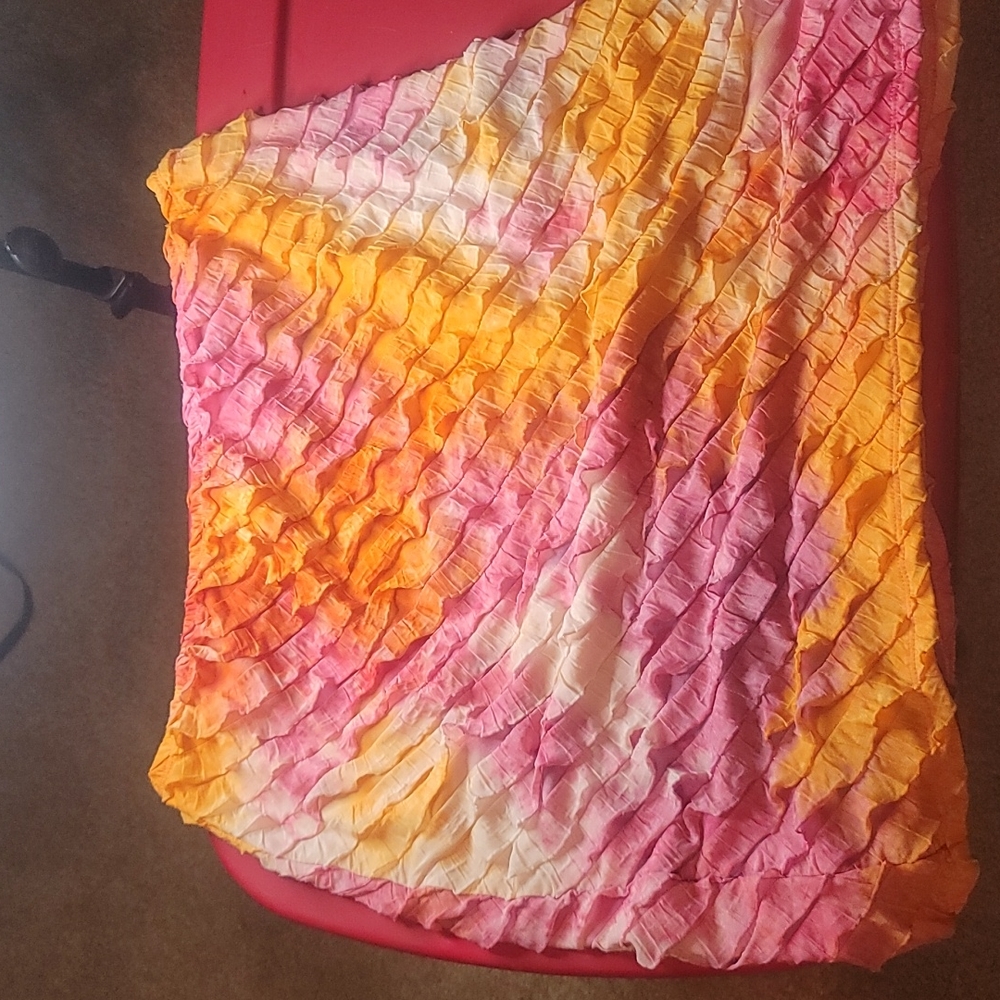 Tie dye knee length skirt